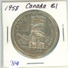 Image 1 : 1958 Canada Silver Dollar