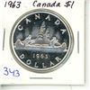 Image 1 : 1963 Canada Silver Dollar