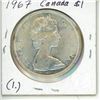 Image 2 : 1967 Canada Silver Dollar (1.)