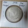 Image 2 : 1921 USA Silver Morgan Dollar