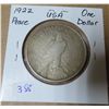 Image 1 : 1922 USA Silver Peace Dollar