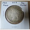 Image 2 : 1922 USA Silver Peace Dollar