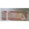 Image 1 : Sequential Pair of UNC 1974 Canada $2 bills, Crow/Bouey, #ARB 6524085 - 086