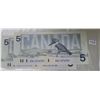 Image 1 : Sequential Pair of UNC 1986 Canada $5 bills, Knight/Thiessen, #ANL 1576740 - 741