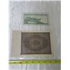 Image 2 : Lot of 2 bills:  1972 Scotland Bank One Pound & 1923 German Reichsbank 100,000 Marks