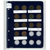 Image 1 : Lighthouse Coin Binder Sheet Wiith 14 One Cent (Large) Pennies