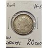 Image 2 : 1864 New Brunswick silver 20 cents