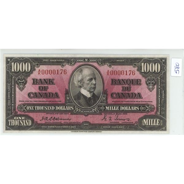 1000 00 Note Reproduction 1937 $1000.00 note