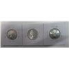 Image 2 : 1962,63,64 canada quarters (.800 silver) AU-50