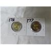 Image 2 : 2 canada 2020, 2 dollar BU canadian toonie bill reid UNC coloured coins