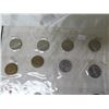 Image 3 : 5, 1 cent coins (1941-45) one canada meat viande ration token, 8  5 cent coins(1939-45) and  ( 1, 25