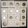Image 1 : 1999  Sixteen Coins Toonie, 12-Quarters, Dime, Nickel, Penny in Binder Page