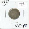 Image 1 : 1871H  Canadian silver ten cents