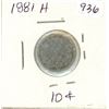Image 1 : 1881H Canadian silver ten cents