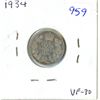 Image 1 : 1934 Canadian silver ten cents