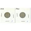 Image 1 : 1939 + 1940 Canadian silver ten cents