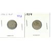 Image 1 : 1953 SF + 1954 Canadian silver ten cents