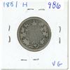 Image 1 : 1881H Canadian silver 25 cents