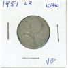Image 1 : 1951 LR Canadian silver 25 cents