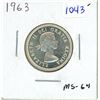 Image 1 : 1963 Canadian silver 25 cents
