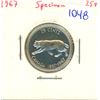 Image 1 : 1967 specimen Canadian silver 25 cents