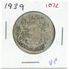 Image 1 : 1939 Canadian silver fifty cents