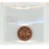 Image 2 : 1949 ICCS graded Canadian one cent MS-65 A off denticle