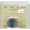 Image 1 : 1944 ICCS graded five cents MS-65