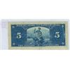 Image 2 : 1937 Canada five dollar note