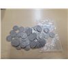 Image 1 : bag of 50 King George VI Canadian five cent pieces