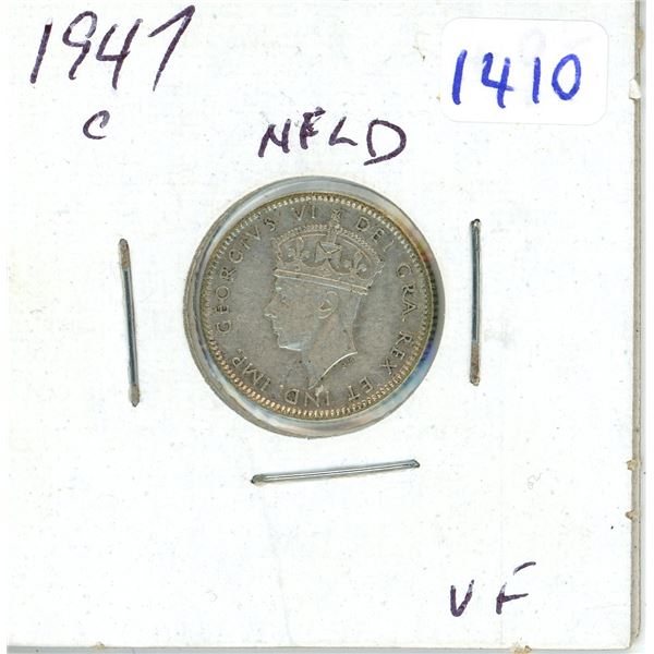 1947 Newfoundland ten cent silver coin