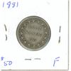 Image 2 : 1881 Newfoundland 20 cents silver coin