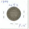 Image 2 : 1899 Newfoundland 20 cents silver coin