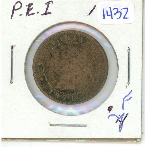 1871 PEI one cent coin