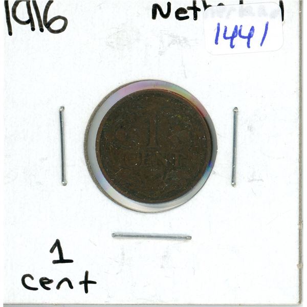 1916 Netherlands 1 cent