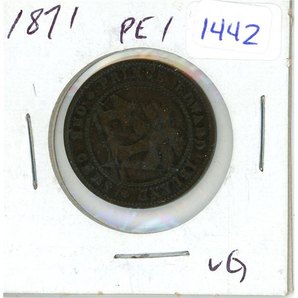 1871 PEI one cent coin