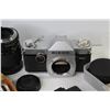 Image 2 : Ricoh Camera Box w/Assortment of Camera Accessories - Lenses - Lighting - Lense Filters