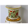 Image 2 : Ceramic Vase Asian Themed (14 3/4"t x 6 1/4"w)