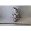 Image 1 : Ceramic Hand Painted Flower Vase (14 3/4" x 6 1/4"w)