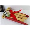 Image 5 : Glass & Mirror Candle Holder - Wooden Festive Sleigh - Wall Hanger Saying