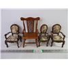 Image 1 : (4) Miniature Doll Chairs
