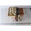 Image 1 : (2) Boxes of Vintage Christmas Tree Ornaments, (2) Snowman Ornaments