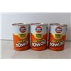 Image 2 : (3) Tins Gulf Oil, 10W30, Sealed