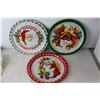 Image 2 : Assortment of Vintage Christmas Items - Garlands, Tinsel, Ribbons, Trays, Table Cloth, Electric Ligh