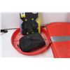 Image 5 : Fire Extinguisher, Snow Straps for Shoes/Boots, Strainer, Black Bag, Plastic Canvas