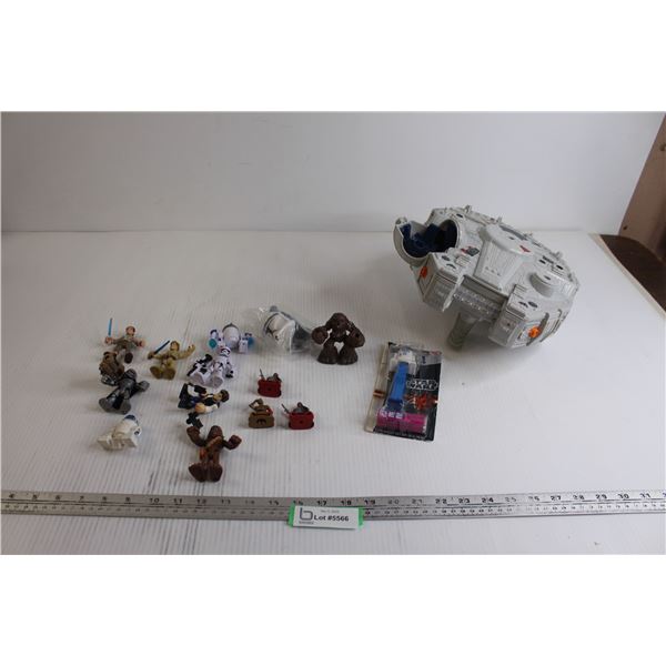 Star Wars Millennium Falcon Toy + Assorted Start Wars Figures