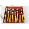 Image 2 : Vintage Citron Bakelite Cutlery Set (in box)