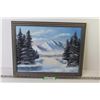 Image 1 : Framed Oil Painting on Board by M. Adams (13 1/2" x 17 3/4")