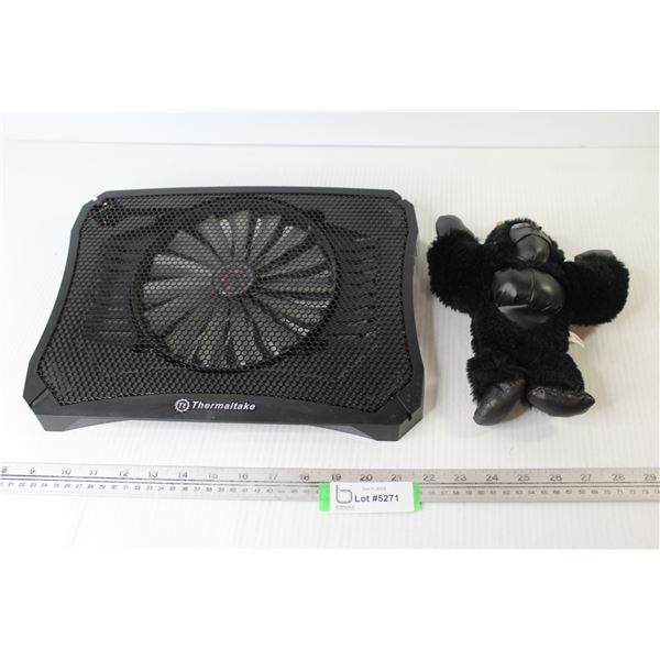 Thermaltake - USB Cooling Pad - Led & Fan (working) - Stuffed Toy Gorilla