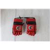 Image 6 : Calgary Flames Trash Can, Calgary Flames Miniature Hockey Gloves